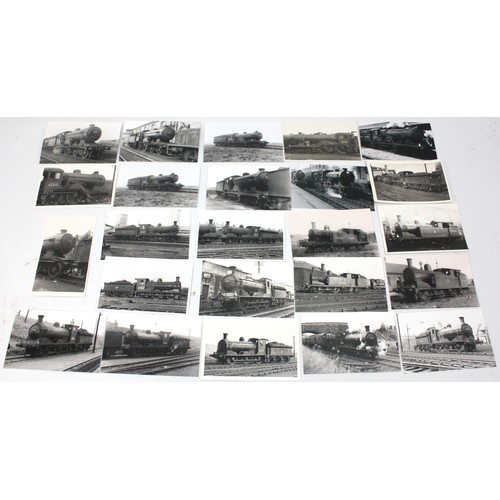 14 - A collection of approximately seven hundred postcard size black and white photographs of steam era E... 