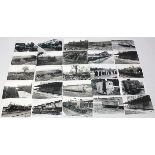14 - A collection of approximately seven hundred postcard size black and white photographs of steam era E... 