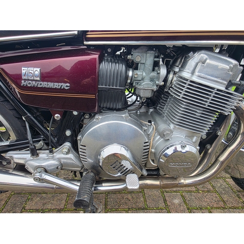 312 - 1977 Honda CB750A, Automatic, 736cc. Registration number TJT 259R. Frame number CB750A 71084668. Eng... 