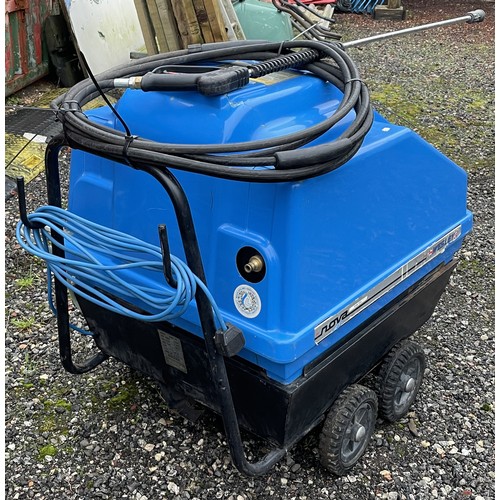 9 - A Wesley Nova hot and cold industrial pressure washer, model no. EHM 1012, electric, diesel heater, ... 