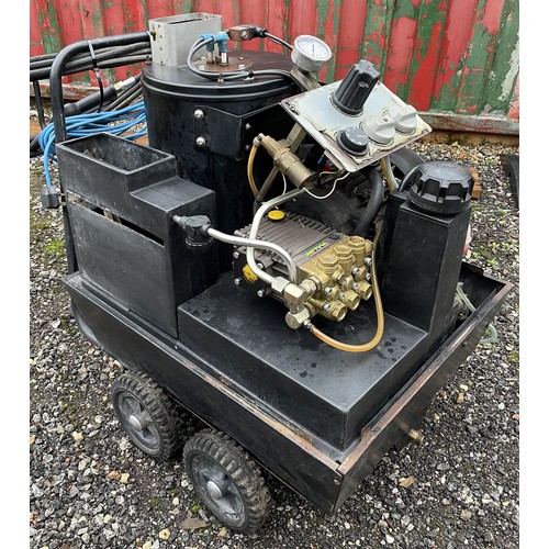 9 - A Wesley Nova hot and cold industrial pressure washer, model no. EHM 1012, electric, diesel heater, ... 