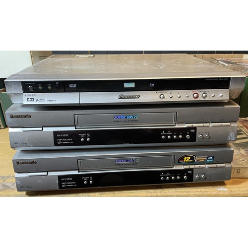 30 - Three DVD Players, two Panasonics, model nos. NV-FJ630B-S and a Pioneer, no. DVR 420H-S with remote ... 
