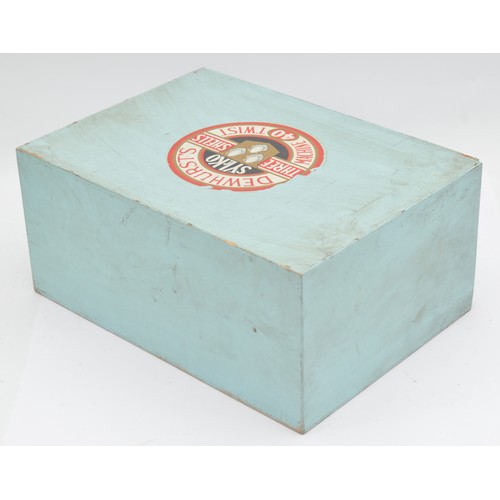 37 - A mid 20th century Dewhurst's 'Sylko' advertising countertop three drawer chest, ex-haberdashery sho... 