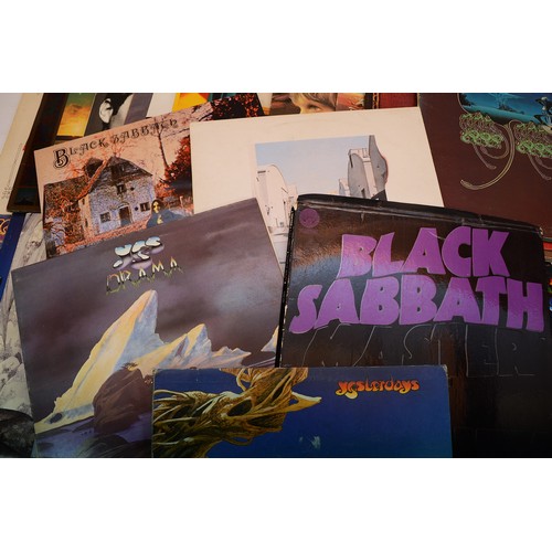 43 - A collection of 40 vinyl LP's to include artists, Yes, Black Sabbath, Pink Floyd and others, please ... 