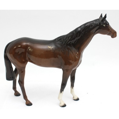 Beswick; a model of the thoroughbred brunette racehorse, Bois Roussel, h. 29cm x 33.