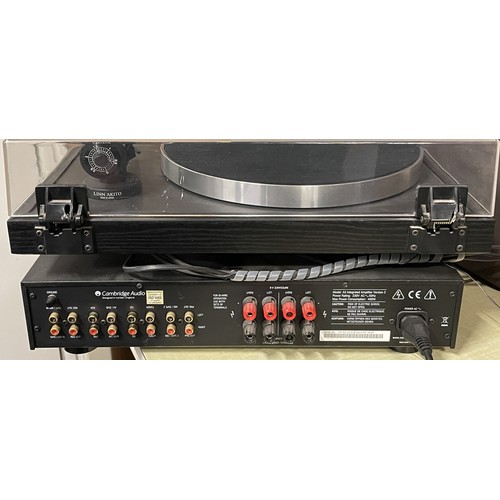 32 - A Link Basik direct drive turntable, together with a Cambridge Audio amplifier, model A5 version 2, ... 