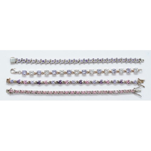 93 - Disney, a 925 silver and cubic zirconia Mickey Mouse bracelet, with three 925 silver and cubic zirco... 