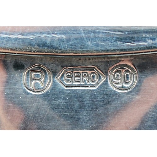 68 - A Dutch silver plated dressing table mirror, by Gero Zeist, 1927, with a matching hair brush, both w... 