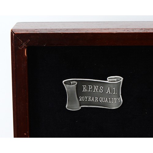 74 - A canteen of Cooper Ludlam silver plated cutlery, for twelve place settings, Kings pattern with diam... 