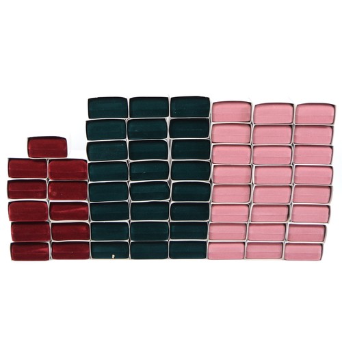 81 - Five boxes of brand new jewellery boxes, twelve to a box with card sleeves