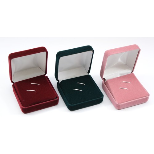 81 - Five boxes of brand new jewellery boxes, twelve to a box with card sleeves