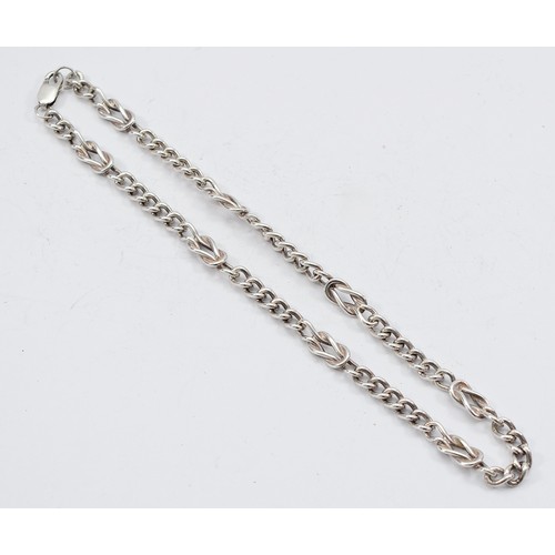 94 - A 925 silver curb link necklace, 44cm, 41g