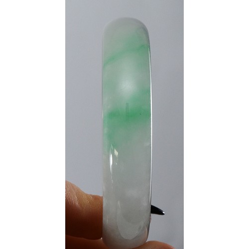 118 - A jadeite bangle, 58mm, with box, 45g