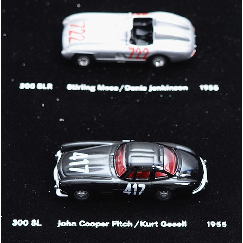 25 - Mercedes Benz, 1000 Miglia, produced to celebrate the 1952 and 1955 races (4 x 300 SL/SLR cars 5cm),... 