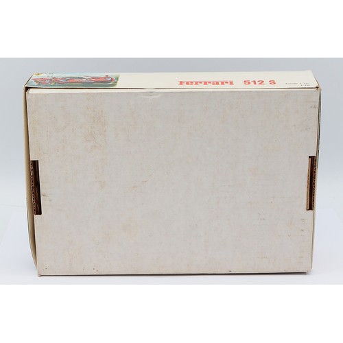 26 - Heller, Ferrari 512s, ref 734, scale 1:24, appears complete although the tub and engine cover, winds... 