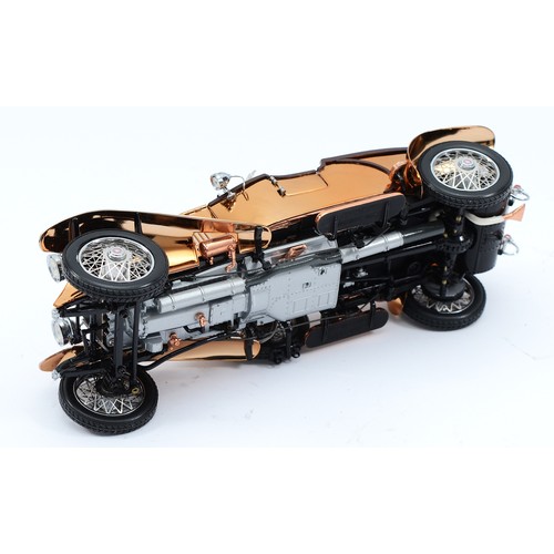 35 - Franklin Mint model 1921 Rolls Royce Silver Ghost boattail, in copper, 1:24 scale.