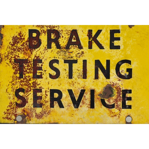 53 - Ferodo Brake Testing Service, a double sided vitreous enamel advertising sign, 61 x 30cm.
