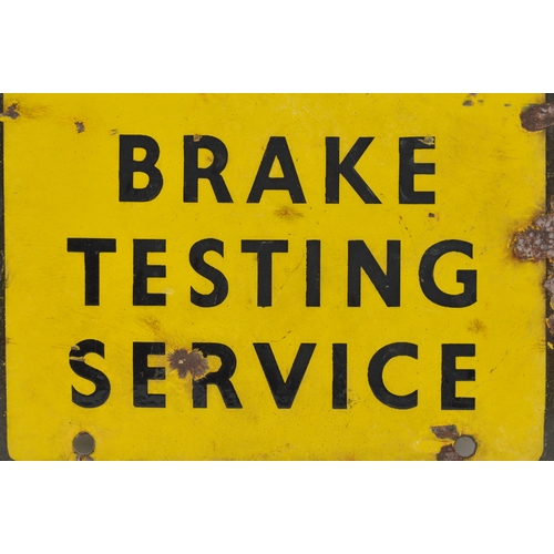 53 - Ferodo Brake Testing Service, a double sided vitreous enamel advertising sign, 61 x 30cm.