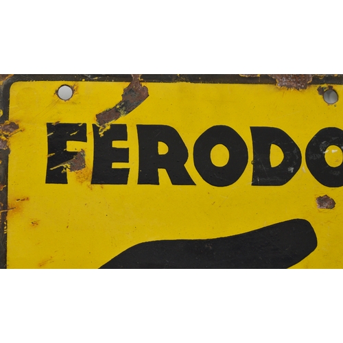 53 - Ferodo Brake Testing Service, a double sided vitreous enamel advertising sign, 61 x 30cm.