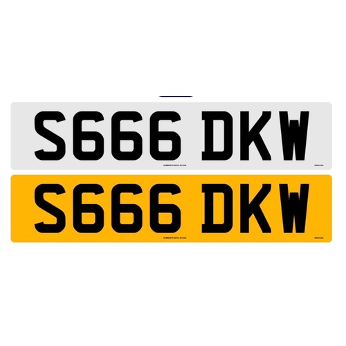 Cherished number S666 DKW, on retention.