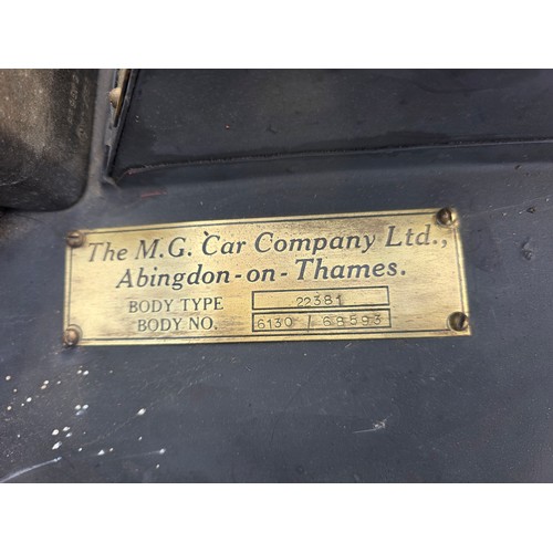 252 - 1952 MG TD, 1250cc. Registration number PXS 872. Chassis number TD/6712. Body Type 22381 Body number... 