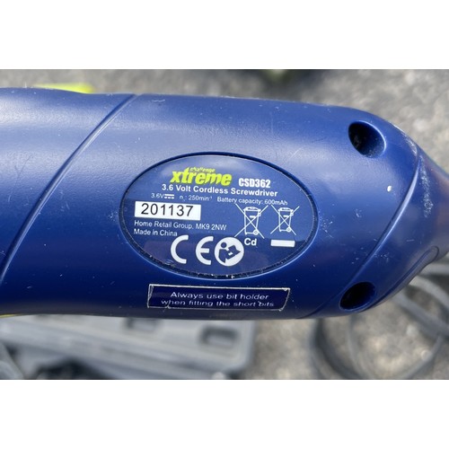 16 - A large collection of tools to include a Makita grinder 9069, a Titan 18V combi drill, a Dewalt Dril... 