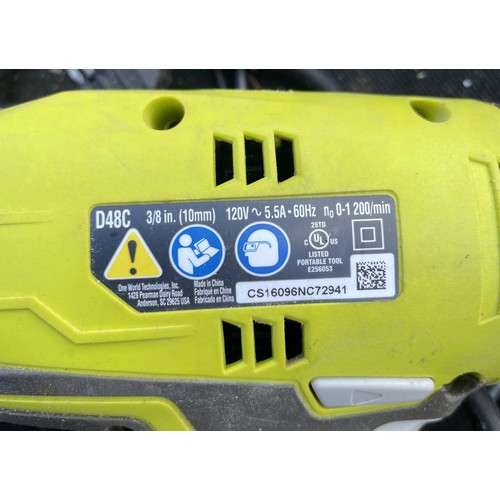 16 - A large collection of tools to include a Makita grinder 9069, a Titan 18V combi drill, a Dewalt Dril... 