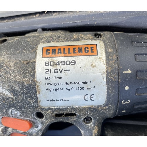 16 - A large collection of tools to include a Makita grinder 9069, a Titan 18V combi drill, a Dewalt Dril... 