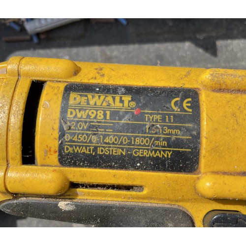 17 - A large collection of tools to include a JCB Grinder, a Black & Decker sander KA250K, a Dewalt D... 