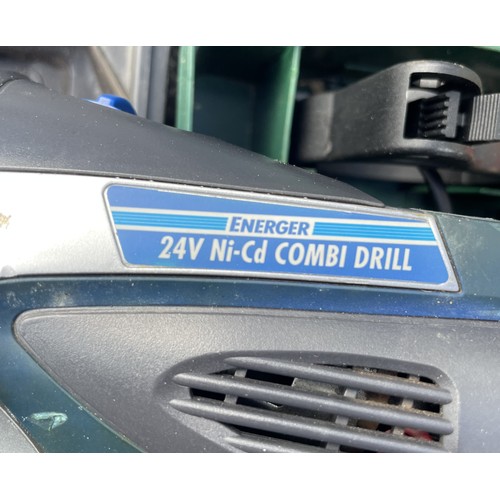 17 - A large collection of tools to include a JCB Grinder, a Black & Decker sander KA250K, a Dewalt D... 