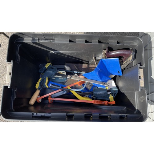 27 - A large collection of tools to include, rolling tool boxes, Stanley sorting compartment box, Stanley... 