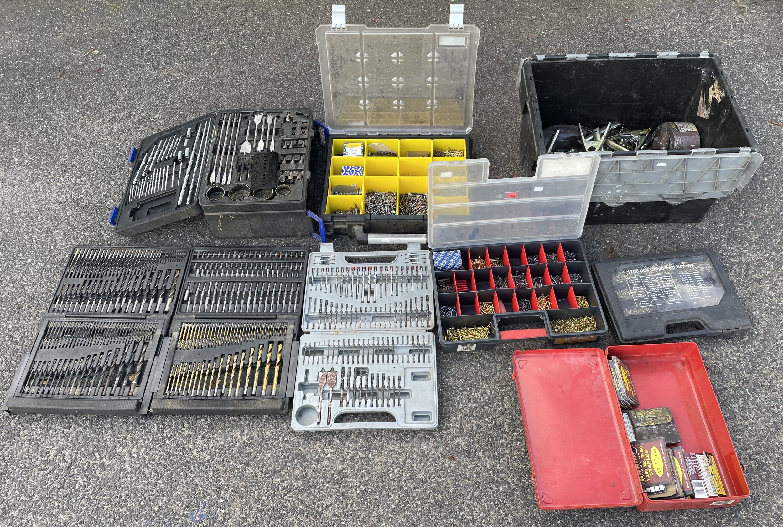 A large collection of tools, to include a large clamshell box, Stanley ...