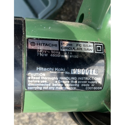 35 - A collection of power tools to include, Bosch grinder, Hitachi circular saw, Clarke jump starter, Hi... 