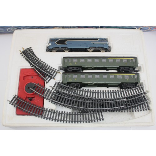 19 - A group of five boxed continental model railway sets, together with a battery operated model railway... 