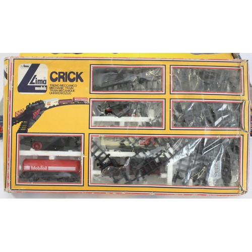 19 - A group of five boxed continental model railway sets, together with a battery operated model railway... 