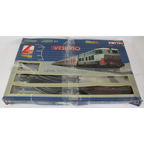 19 - A group of five boxed continental model railway sets, together with a battery operated model railway... 