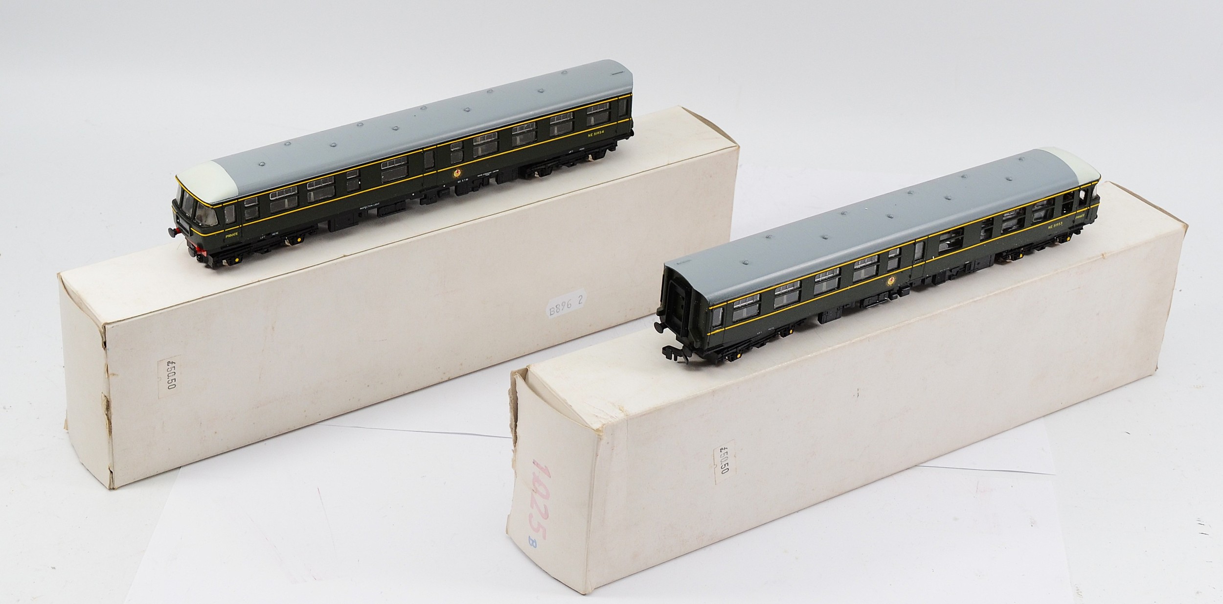 Liliput railway model 'Intercity' motorized coach and trailing car set ...