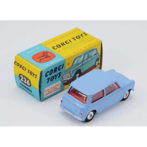 Corgi Toys Morris Mini Minor, No. 226, blue body with red interior