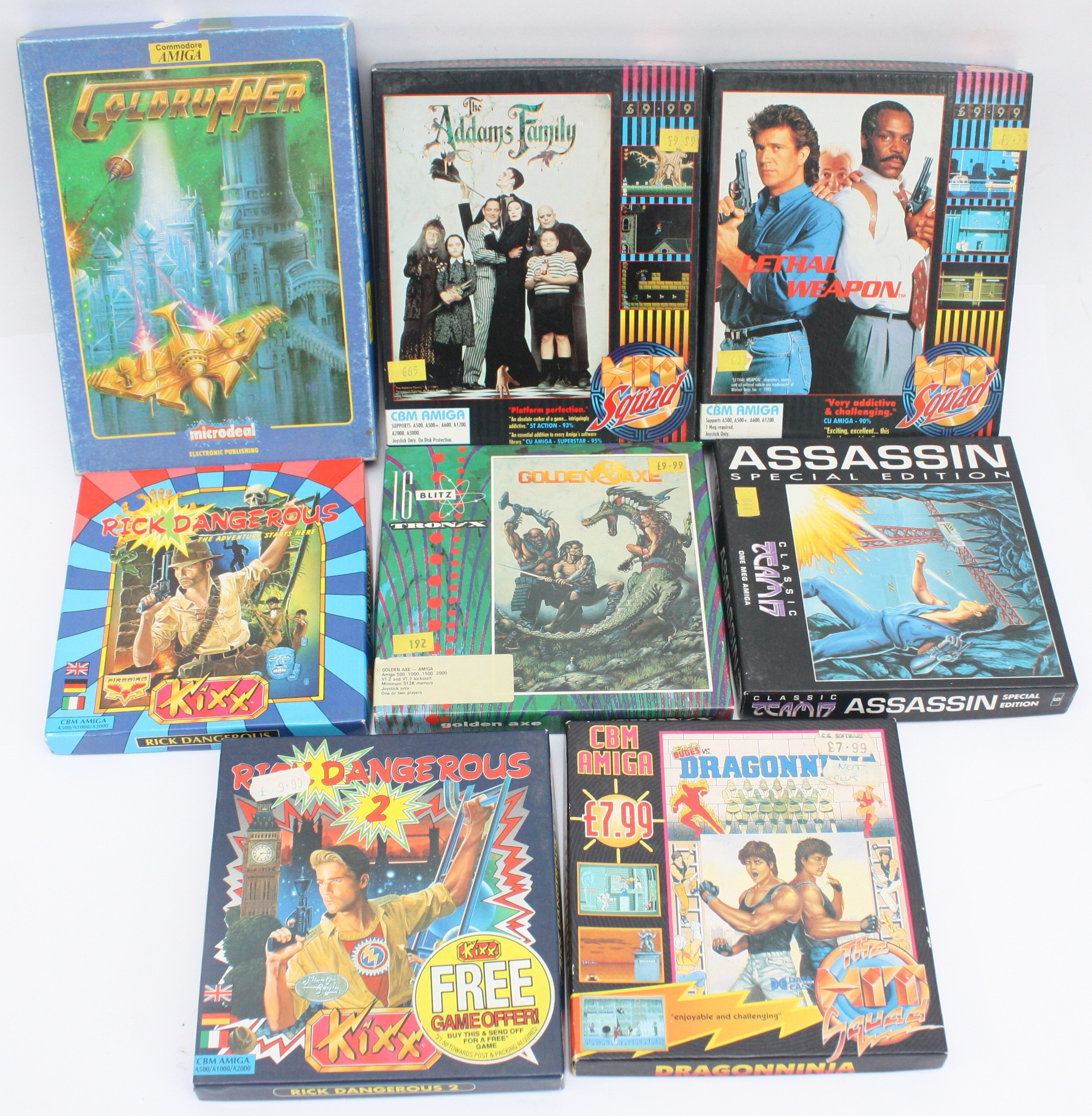 A collection of Amiga and Commodore games to include Lethal weapon and ...