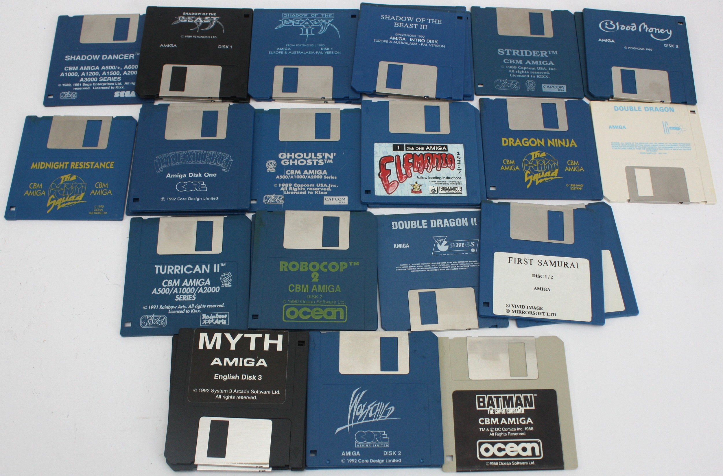 A collection of Amiga and Commodore games to include Lethal weapon and ...