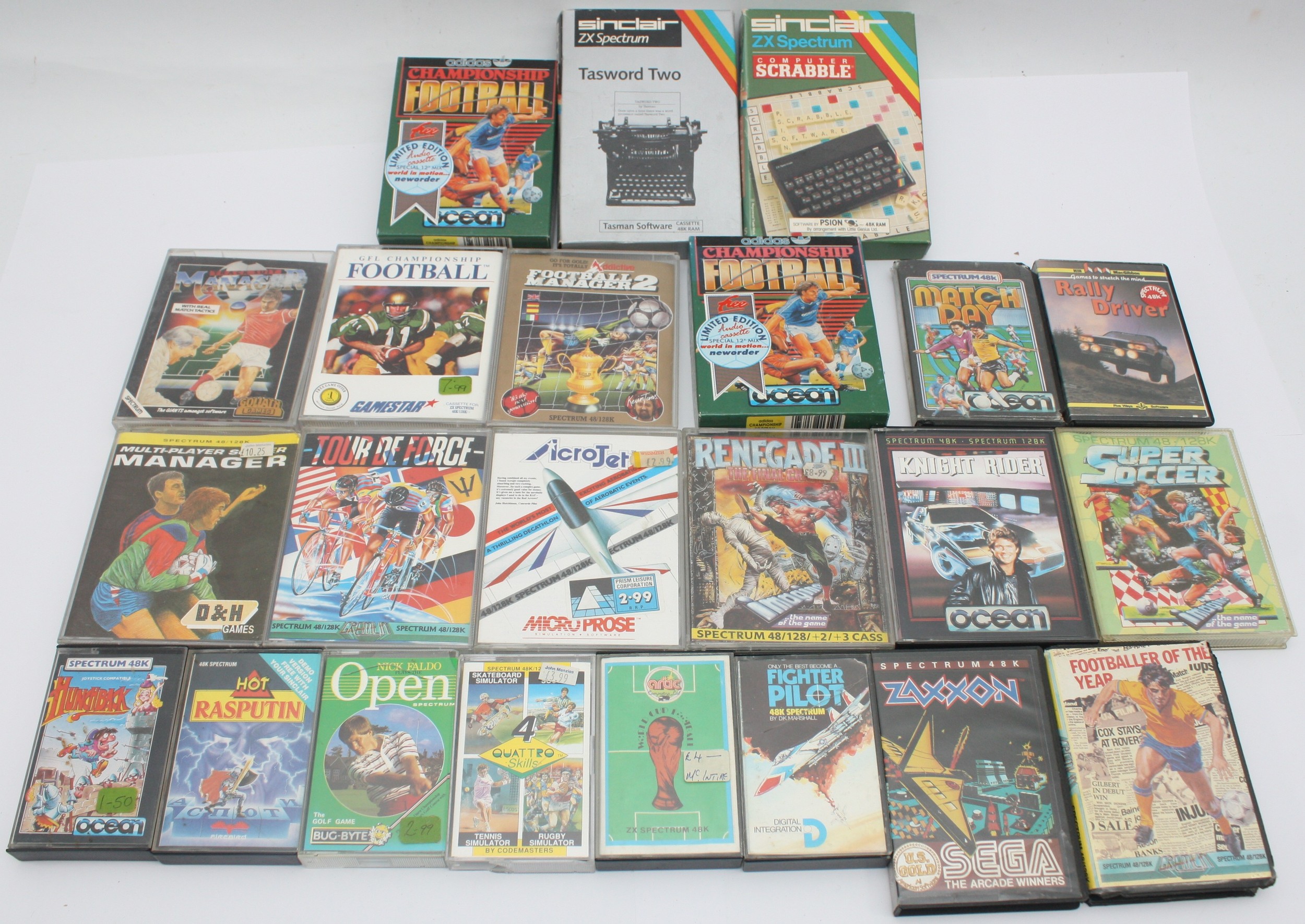 A collection of Spectrum video games, two big box PC games and various ...