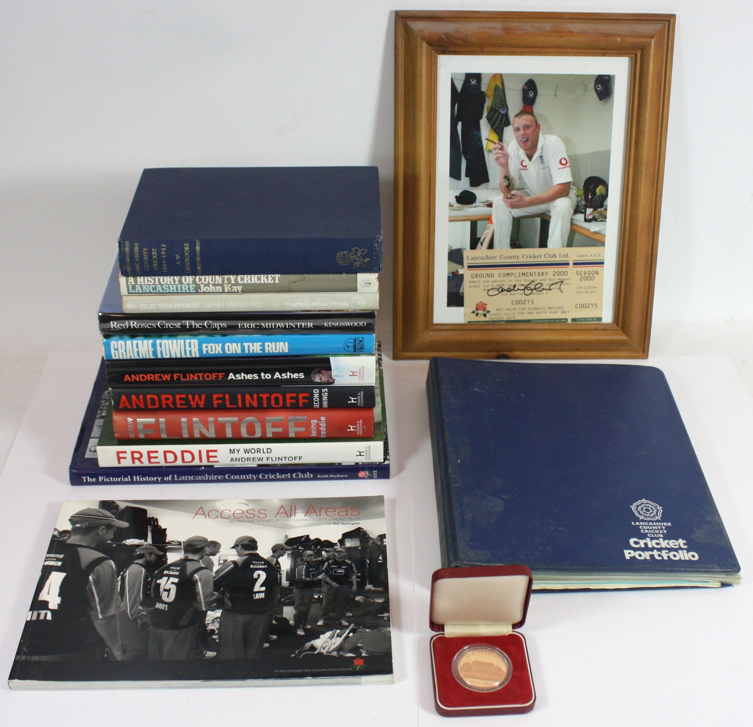 Lancashire County Cricket Club, a collection of ephemera and books to ...
