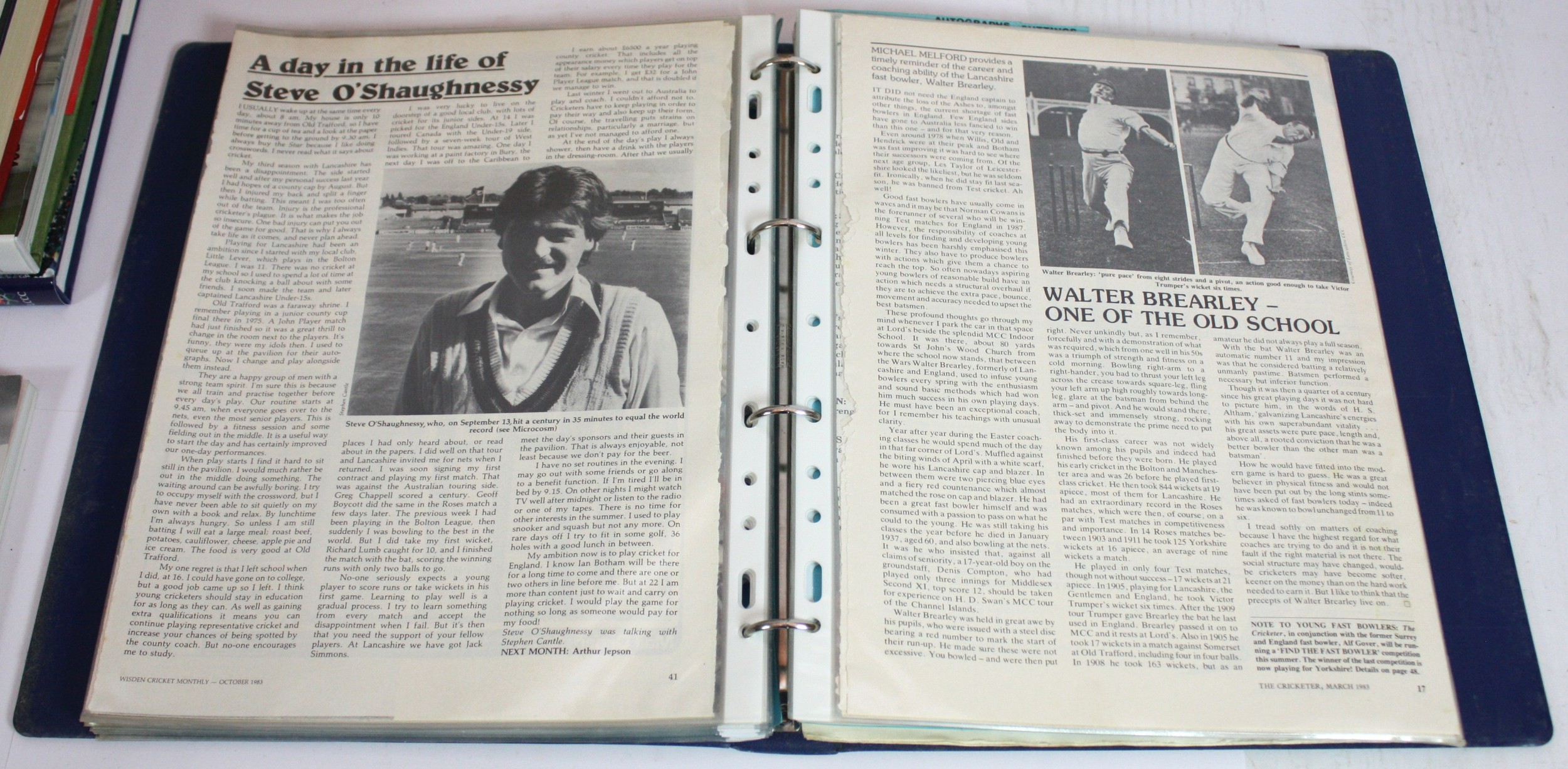 Lancashire County Cricket Club, a collection of ephemera and books to ...