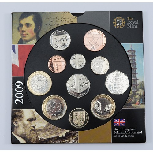 255 - Royal Mint, 2009 eleven proof coin set