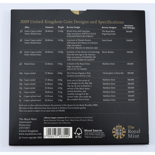 255 - Royal Mint, 2009 eleven proof coin set