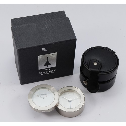 A Concorde 1976-2003 British Airways commemorative cased travel clock ...