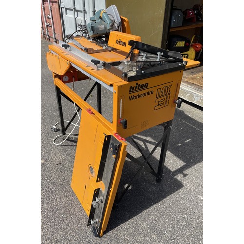 A Triton workcentre MK3 multi use work bench, with a table saw top and ...