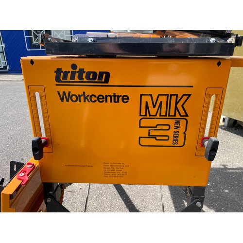 A Triton workcentre MK3 multi use work bench, with a table saw top and ...
