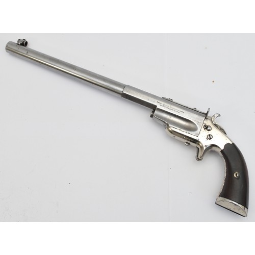 A late 19th century Frank Wesson model 1870 .32 rimfire pocket rifle, inscribed 'Frank Wesson Worces... 