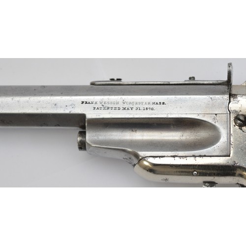  A late 19th century Frank Wesson model 1870 .32 rimfire pocket rifle, inscribed 'Frank Wesson Worces... 